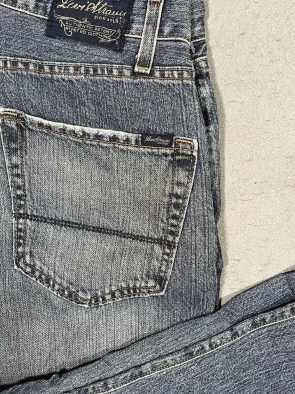 Levi’s Low Straight Light Blue Denim Jeans Vintage Mens W34 I30